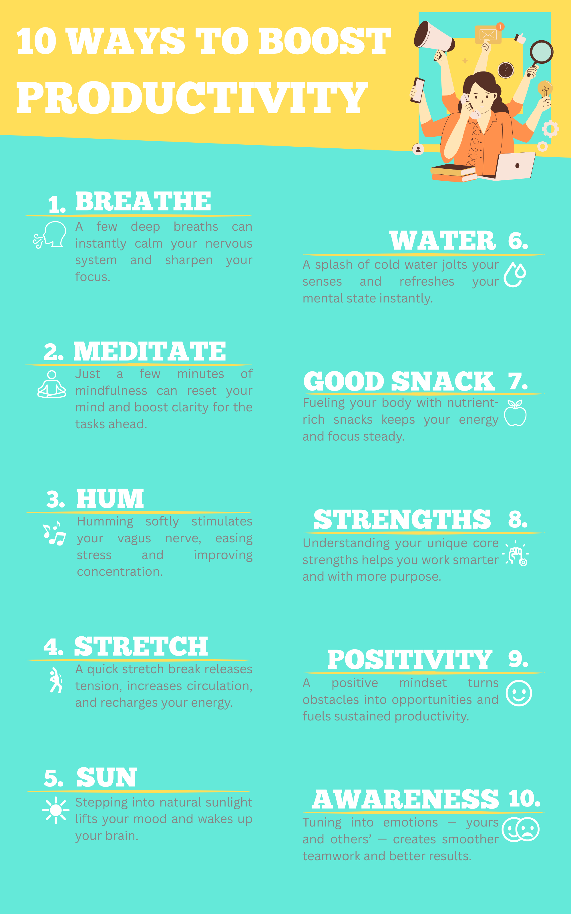 Productivity Memo – 10 WAYS TO BOOST YOUR PRODUCTIVITY